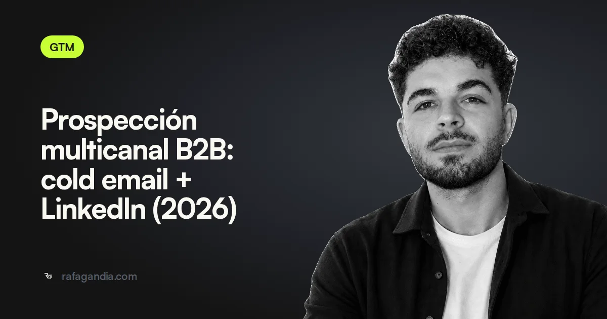 Prospección multicanal B2B: cold email + LinkedIn (2026)